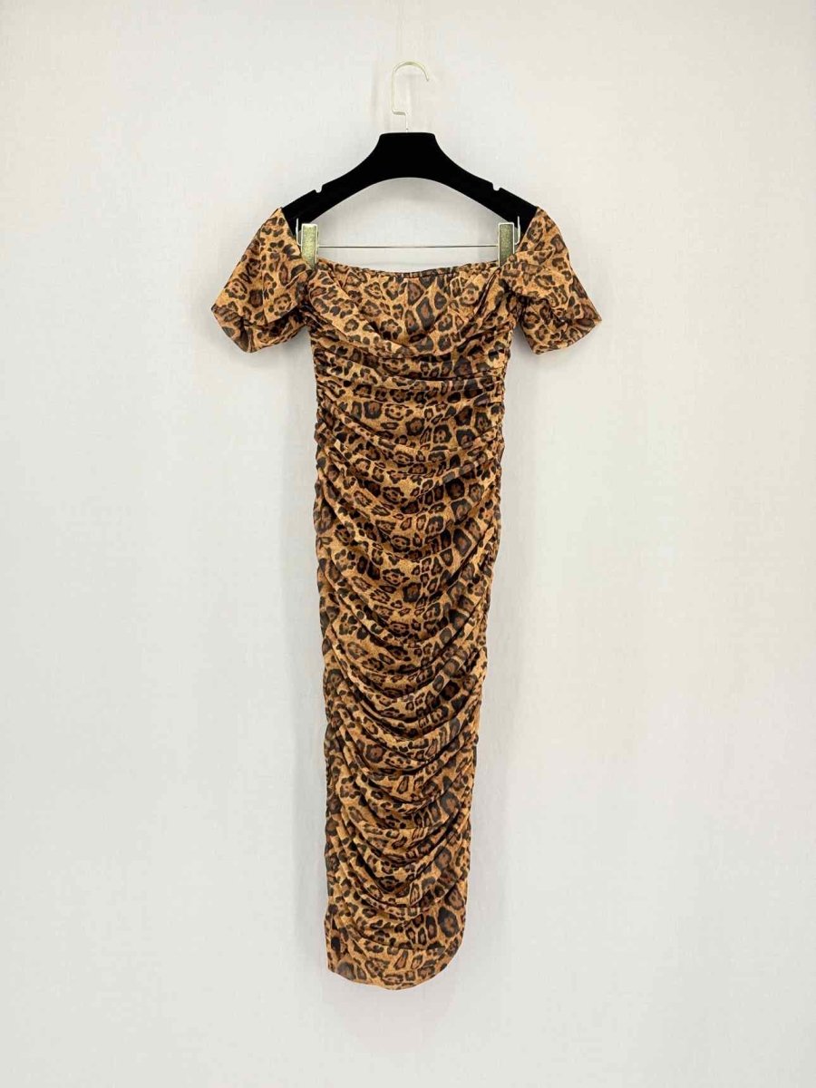 Pre-loved CAMEO Beige Multicolor Size Small Knee Length Dress at Reems Closet