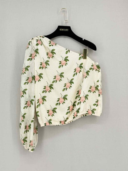Pre - loved CAMI Lenore Beige w/ Green & Pink Size Small Top at Reems Closet