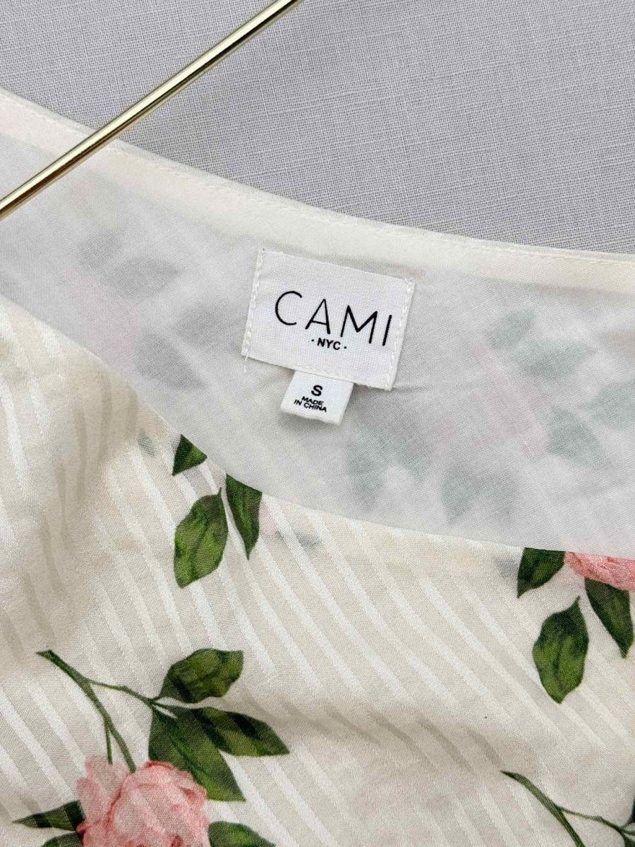 Pre - loved CAMI Lenore Beige w/ Green & Pink Size Small Top at Reems Closet
