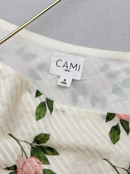 Pre - loved CAMI Lenore Beige w/ Green & Pink Size Small Top at Reems Closet