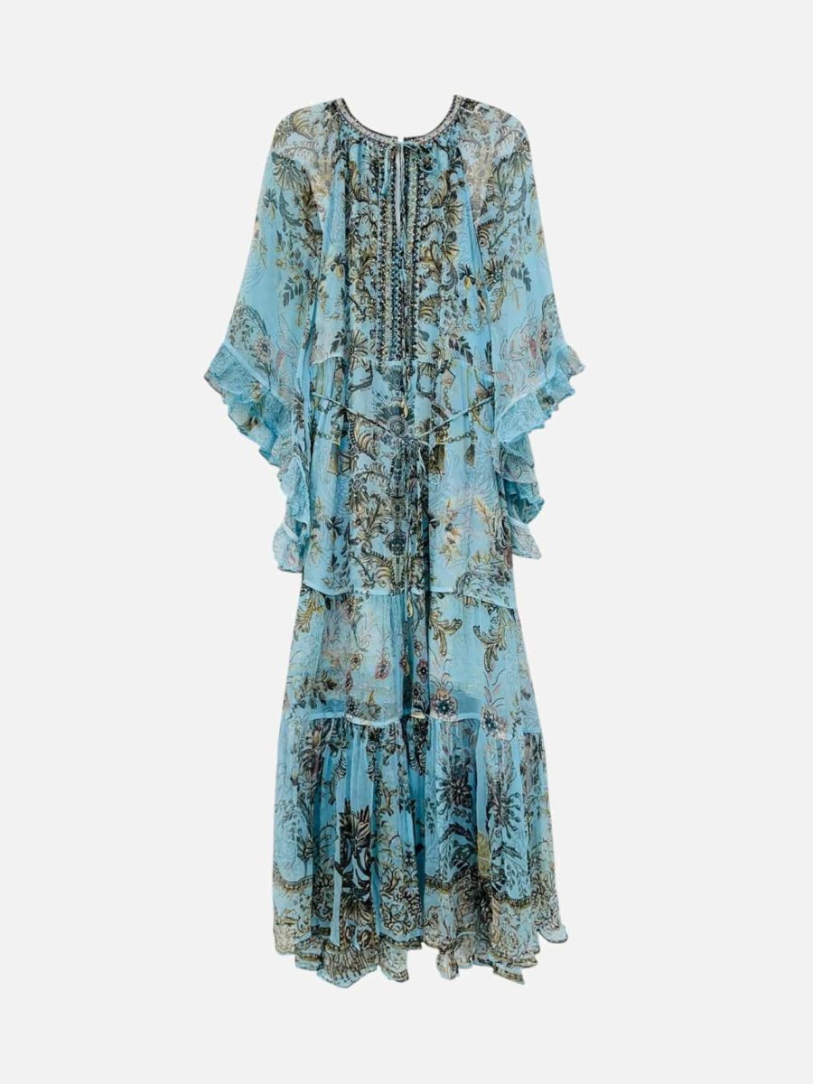 Pre - loved CAMILLA Adieu Yesterday Blue Multicolor Maxi Dress at Reems Closet