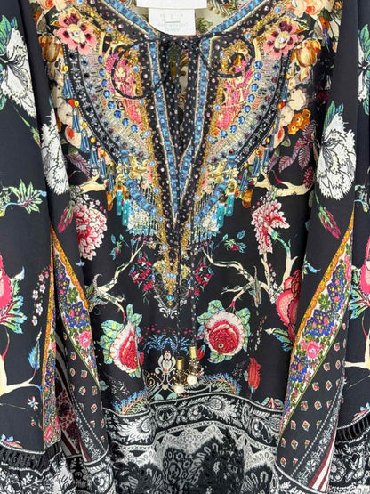 Pre-loved CAMILLA Black Multicolor Size Large Top at Reems Closet