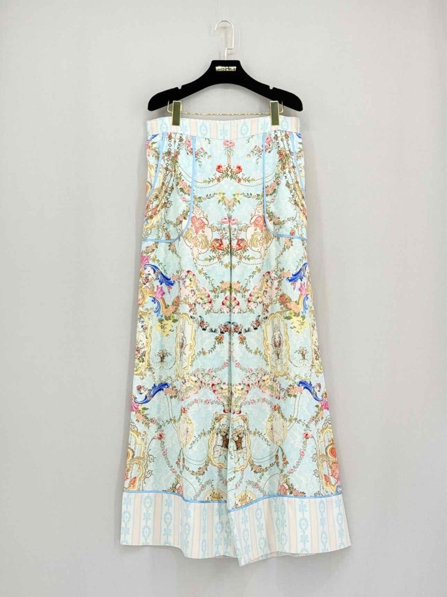 Pre - loved CAMILLA Blue Multicolor Printed Size Medium Pants at Reems Closet