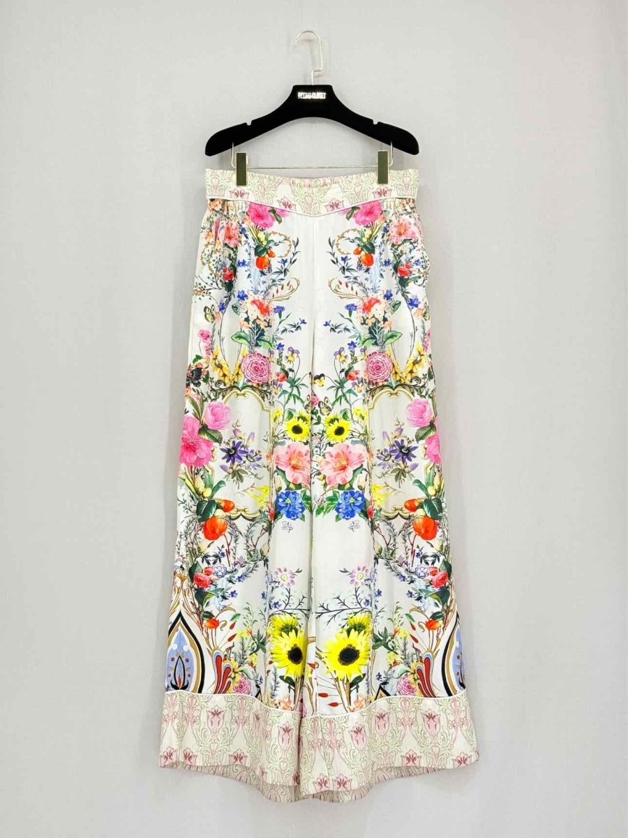 Pre - loved CAMILLA Boheme White Multicolor Floral Size Large Pants at Reems Closet