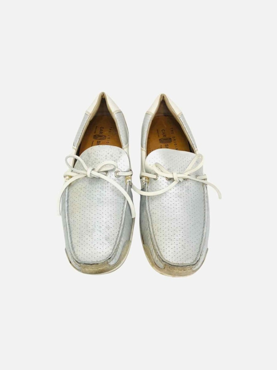 Pre - loved CAR SHOE Silver Loafers at Reems Closet