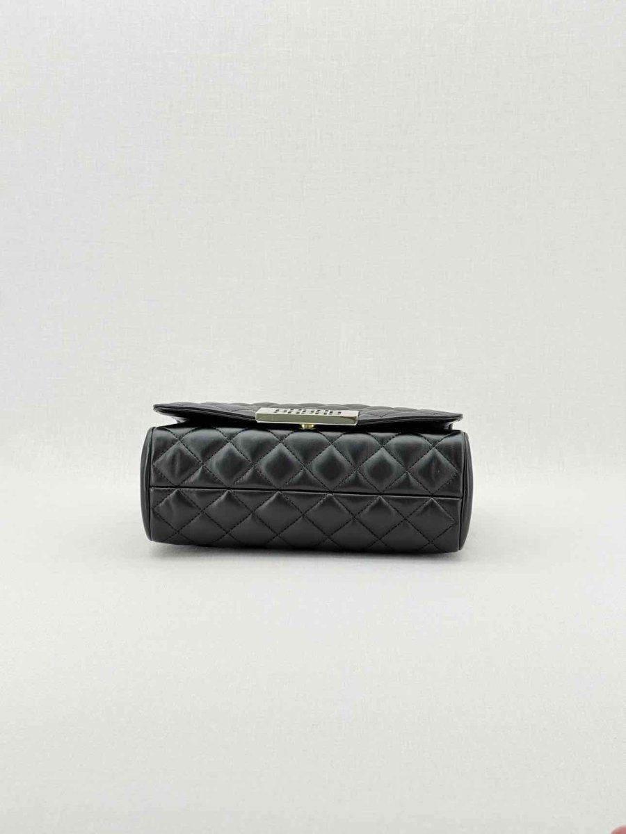 Pre - loved CAROLINA HERRERA Black Quilted Shoulder Bag at Reems Closet