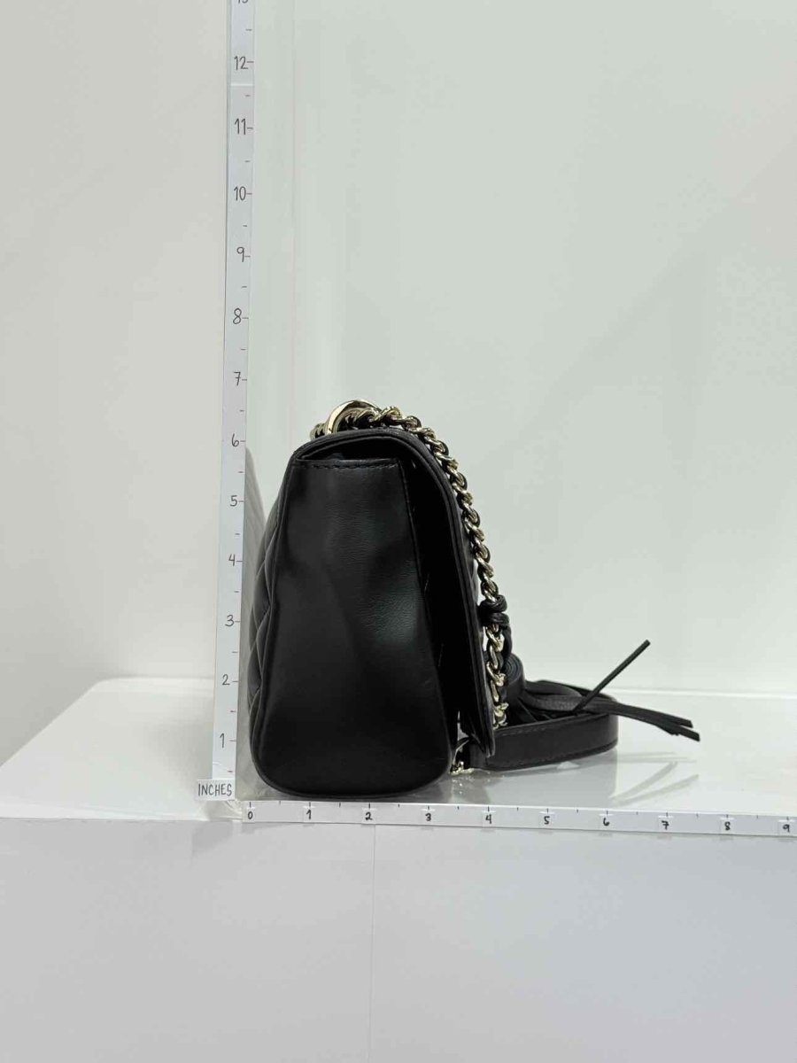 Pre - loved CAROLINA HERRERA Black Quilted Shoulder Bag at Reems Closet