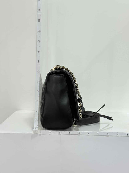 Pre - loved CAROLINA HERRERA Black Quilted Shoulder Bag at Reems Closet