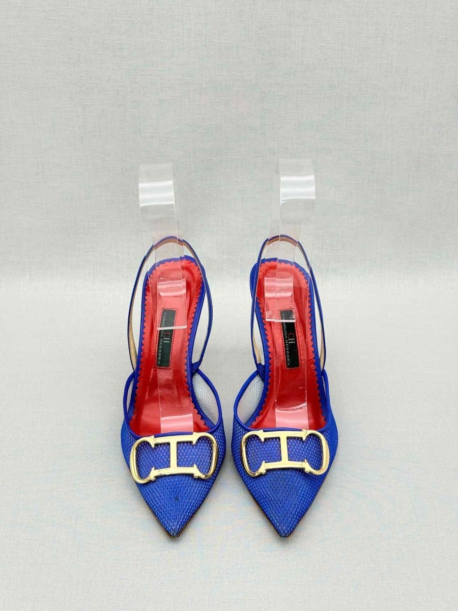 Pre-loved CAROLINA HERRERA Blue Size EU 37 Pumps at Reems Closet