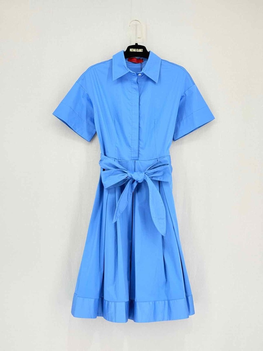 Pre-loved CAROLINA HERRERA Blue Size US 2 Knee Length Dress at Reems Closet