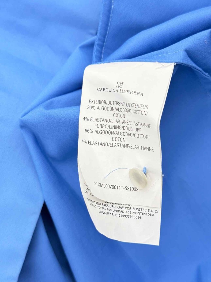 Pre-loved CAROLINA HERRERA Blue Size US 2 Knee Length Dress at Reems Closet