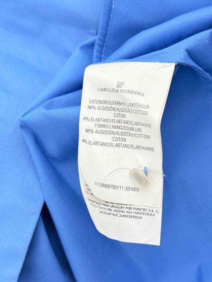 Pre-loved CAROLINA HERRERA Blue Size US 2 Knee Length Dress at Reems Closet