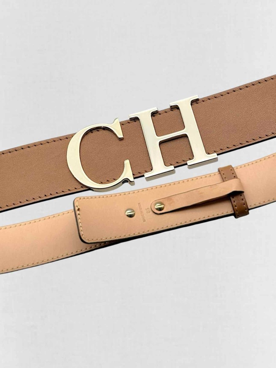 Pre - loved CAROLINA HERRERA Brown Belt at Reems Closet