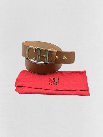 Pre - loved CAROLINA HERRERA Brown Belt at Reems Closet