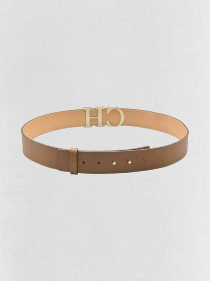 Pre - loved CAROLINA HERRERA Brown Belt at Reems Closet