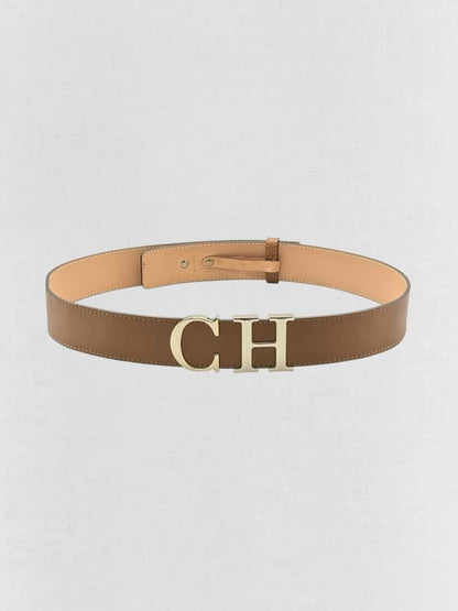 Pre - loved CAROLINA HERRERA Brown Belt at Reems Closet