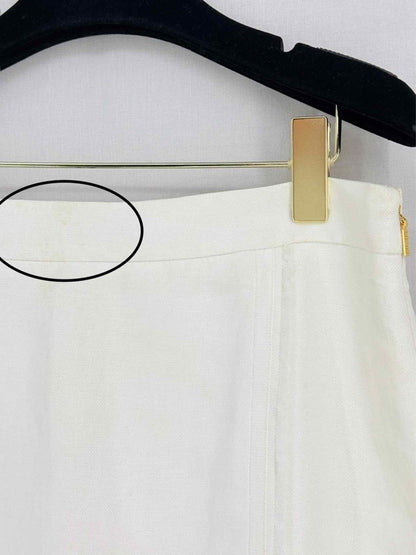 Pre - loved CAROLINA HERRERA Cream Size Large Knee Length Skirt at Reems Closet