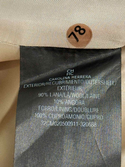 Pre - loved CAROLINA HERRERA Double Breasted Grey Size US 8 Coat at Reems Closet