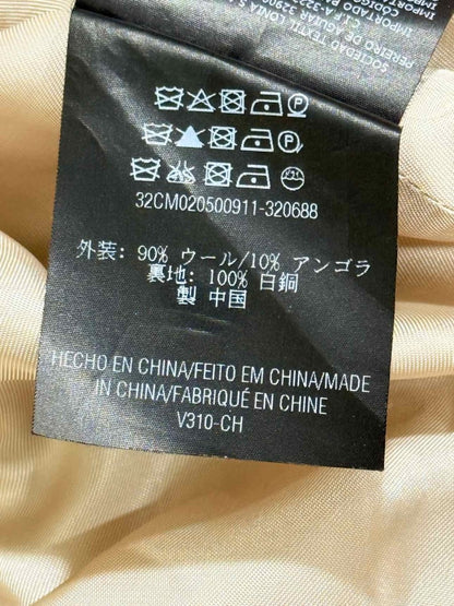 Pre - loved CAROLINA HERRERA Double Breasted Grey Size US 8 Coat at Reems Closet