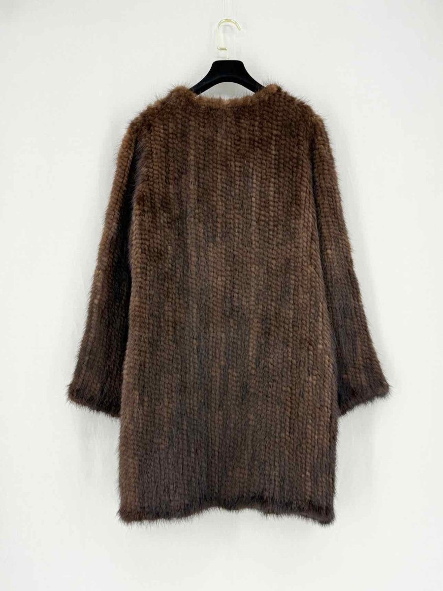 Pre - loved CAROLINA HERRERA Mink Brown Size Large Coat at Reems Closet