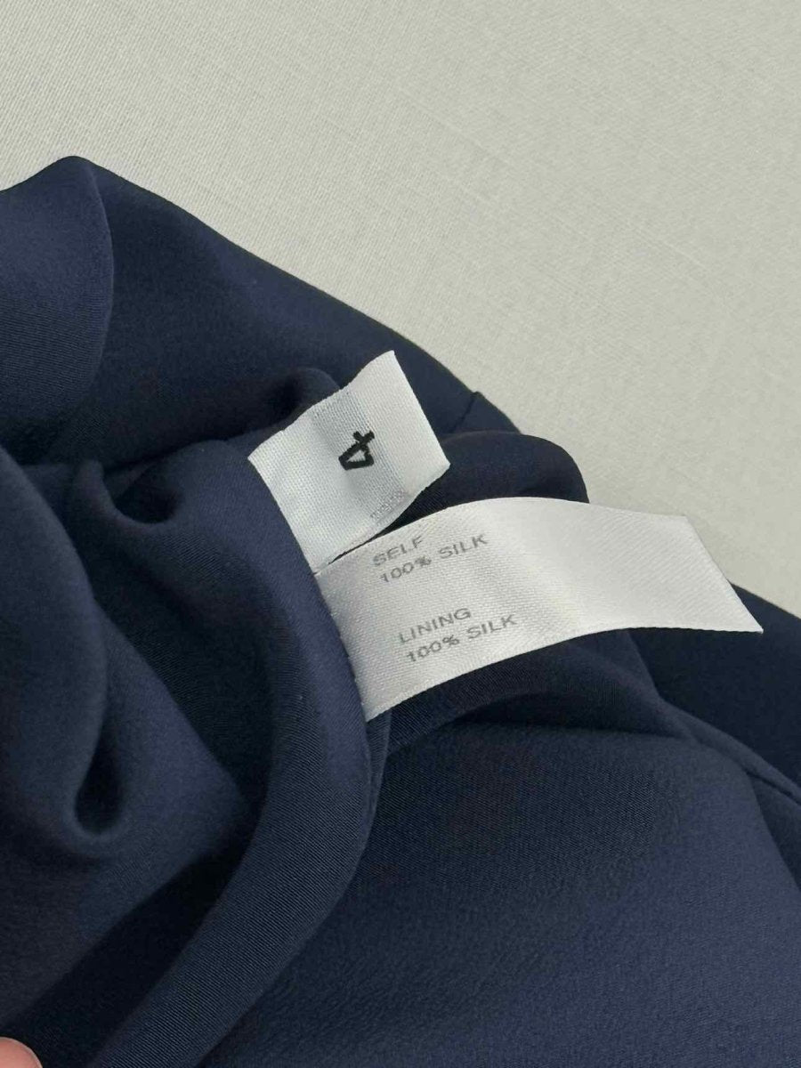 Pre-loved CAROLINA HERRERA Navy Blue Size US 4 Long Dress at Reems Closet
