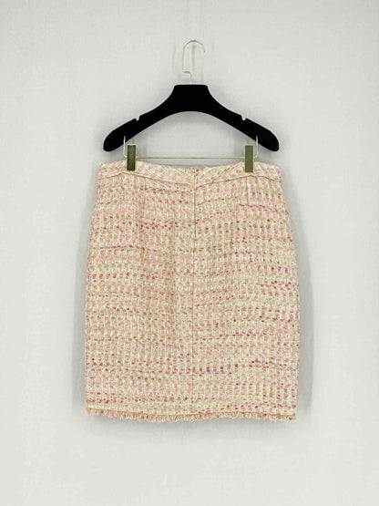 Pre - loved CAROLINA HERRERA Pink Multicolor Size US 10 Mini Skirt at Reems Closet