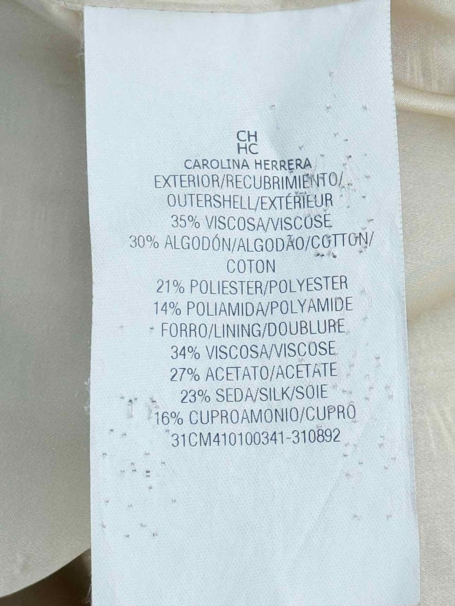 Pre - loved CAROLINA HERRERA Pink Multicolor Size US 12 Jacket at Reems Closet