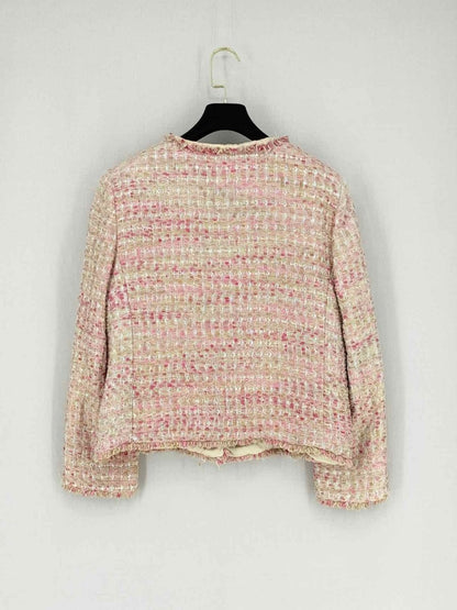 Pre - loved CAROLINA HERRERA Pink Multicolor Size US 12 Jacket at Reems Closet