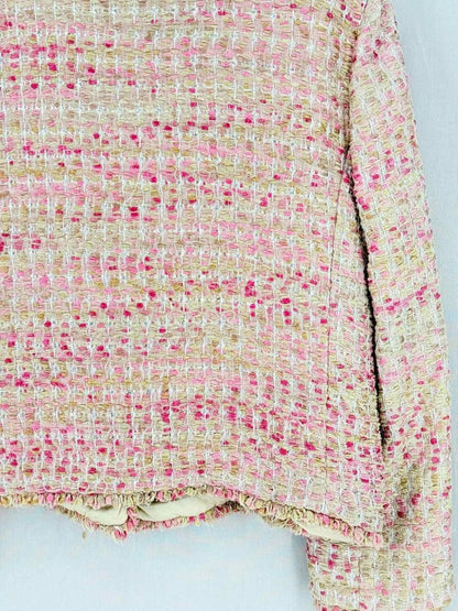 Pre - loved CAROLINA HERRERA Pink Multicolor Size US 12 Jacket at Reems Closet