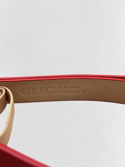 Pre - loved CAROLINA HERRERA Red Belt at Reems Closet
