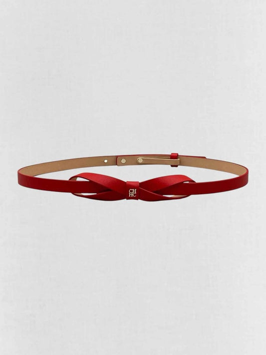 Pre - loved CAROLINA HERRERA Red Belt at Reems Closet