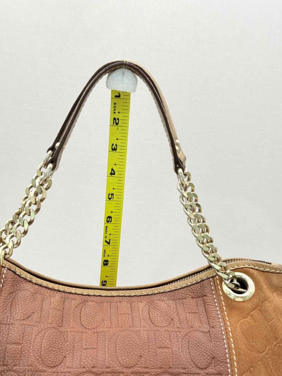 Pre-loved CAROLINA HERRERA Signature Brown Monogram Shoulder Bag at Reems Closet