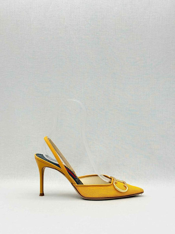 Pre-loved CAROLINA HERRERA Yellow Size EU 37 Pumps at Reems Closet