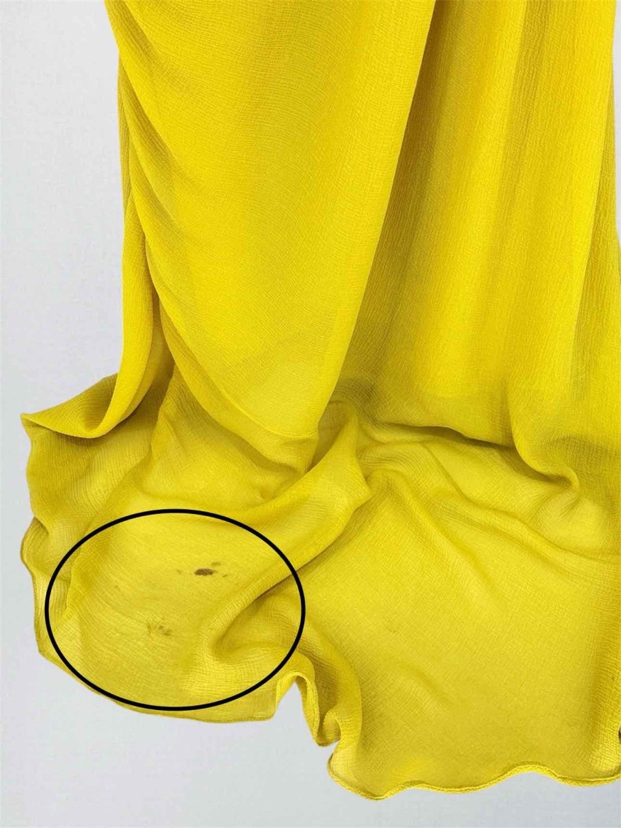 Pre-loved CAROLINA HERRERA Yellow Size US 4 Long Dress at Reems Closet