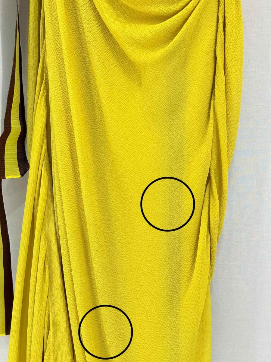 Pre-loved CAROLINA HERRERA Yellow Size US 4 Long Dress at Reems Closet