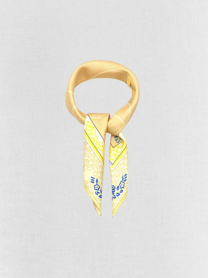 Pre - loved CARTIER Beige Multicolor Butterfly Print Scarf at Reems Closet