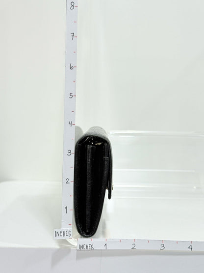 Pre - loved CARTIER Black Embossed Continental Wallet at Reems Closet