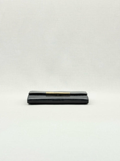 Pre - loved CARTIER Black Embossed Continental Wallet at Reems Closet