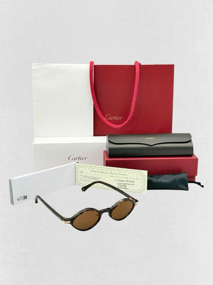 Pre - loved CARTIER Premiere Brown Tortoiseshell Sunglasses at Reems Closet
