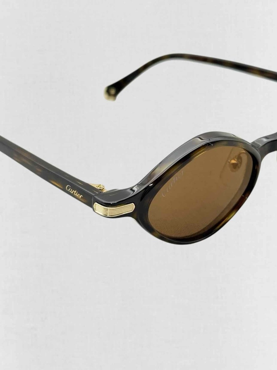 Pre - loved CARTIER Premiere Brown Tortoiseshell Sunglasses at Reems Closet