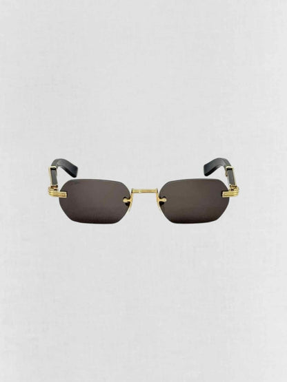 Pre - loved CARTIER Premiere de Cartier Black & Gold Sunglasses at Reems Closet