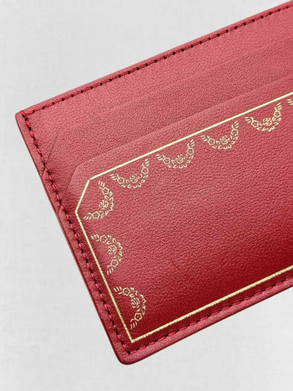 Pre - loved CARTIER Red Card Holder at Reems Closet