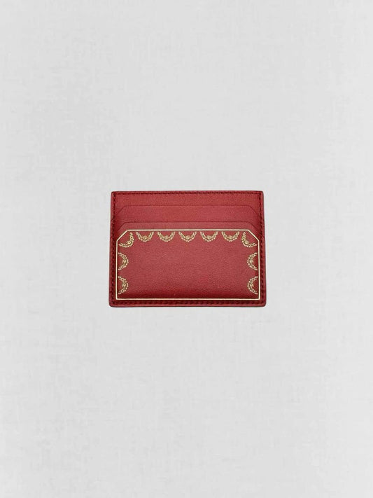 Pre - loved CARTIER Red Card Holder at Reems Closet