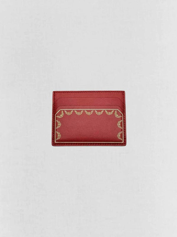 Pre - loved CARTIER Red Card Holder at Reems Closet