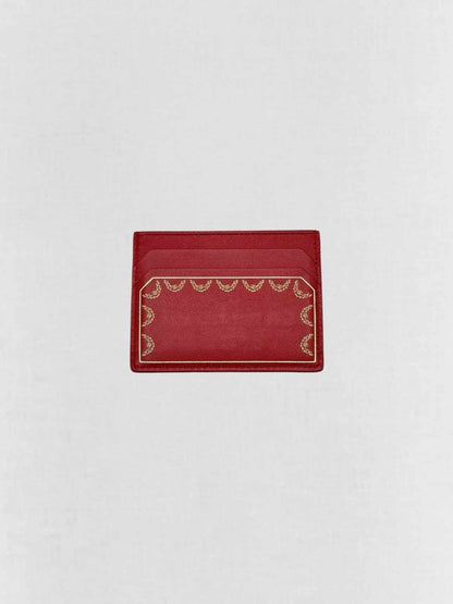 Pre - loved CARTIER Red Card Holder at Reems Closet