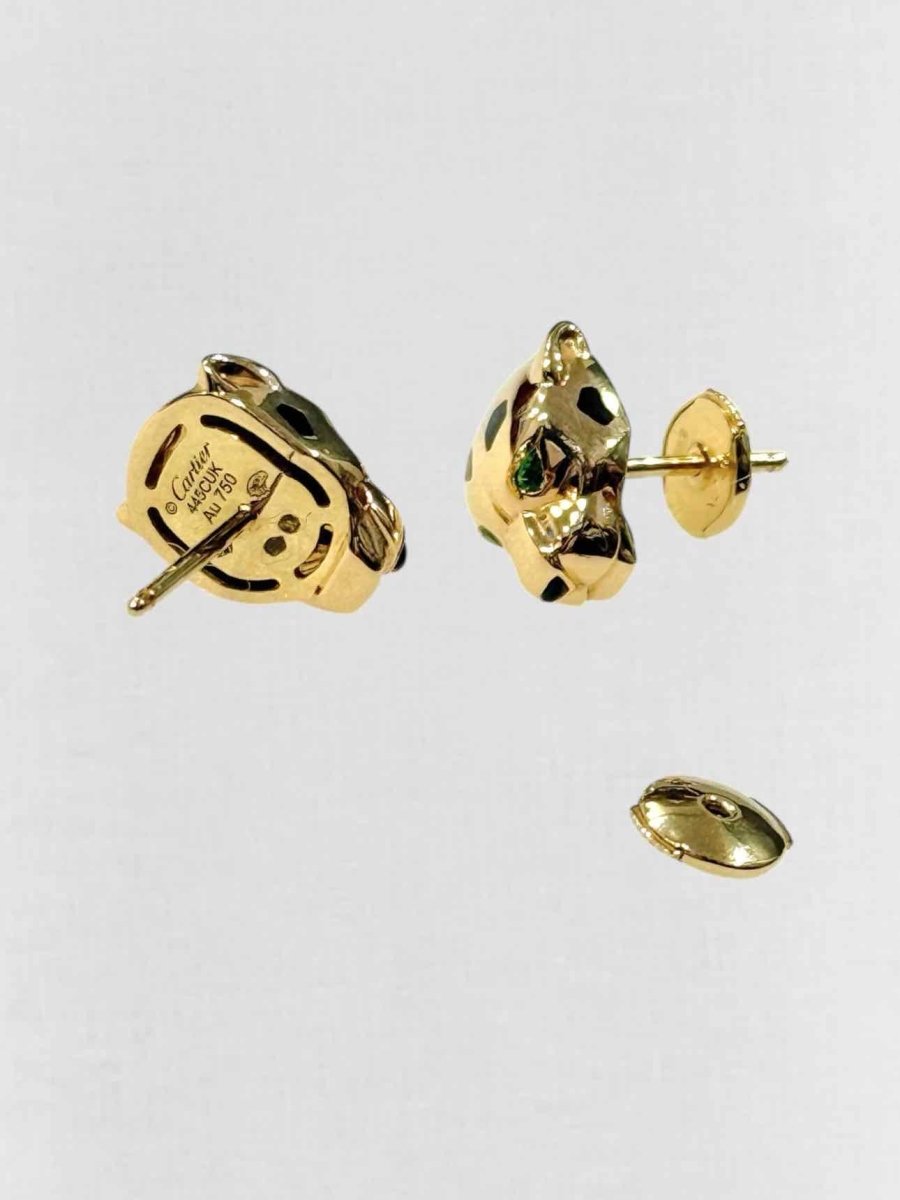 Pre - loved CARTIER tsavorite garnets & onyx Earrings at Reems Closet