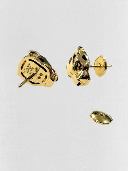 Pre - loved CARTIER tsavorite garnets & onyx Earrings at Reems Closet