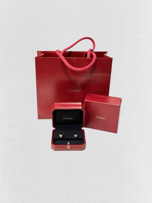 Pre - loved CARTIER tsavorite garnets & onyx Earrings at Reems Closet