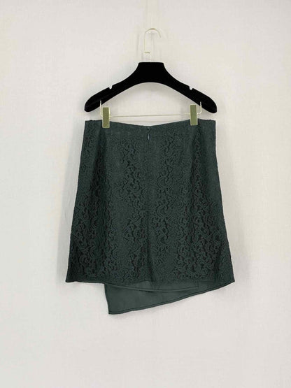 Pre-loved CARVEN Khaki Floral Size US 10 Mini Skirt at Reems Closet