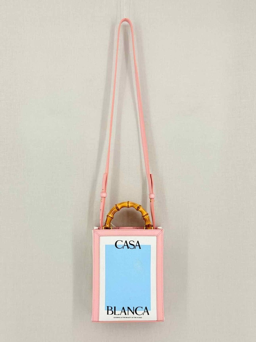 Pre-loved CASABLANCA Mini Casa Blue Multicolor Tote Bag at Reems Closet